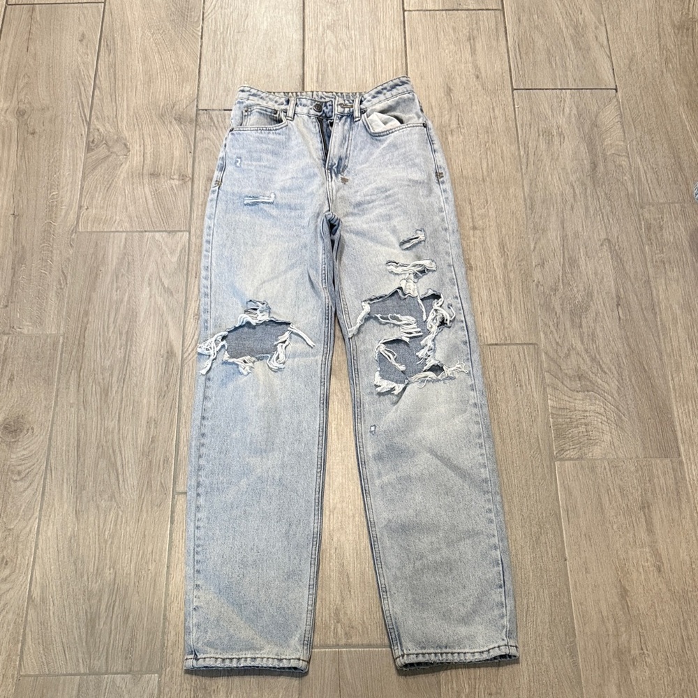 Distressed Light Blue Jeans